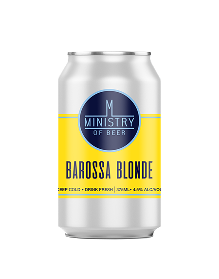 Shop Link to buy Ministry of Beer can 375ml - Barossa Blonde