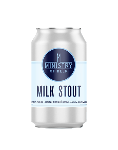 Shop Link to buy Ministry of Beer can 375ml - Milk Stout