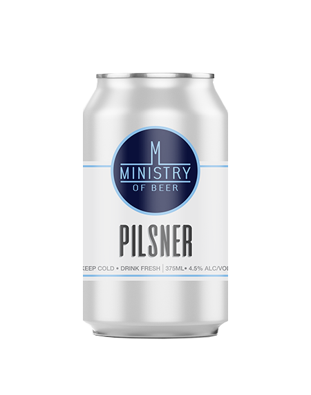 Shop Link to buy Ministry of Beer can 375ml - Pilsner
