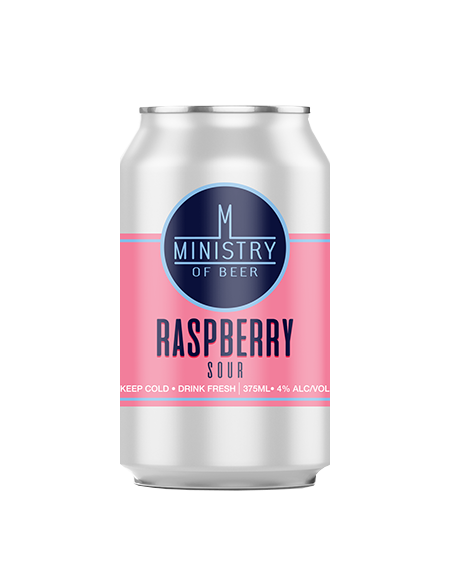 Shop Link to buy Ministry of Beer can 375ml - Rasberry Sour
